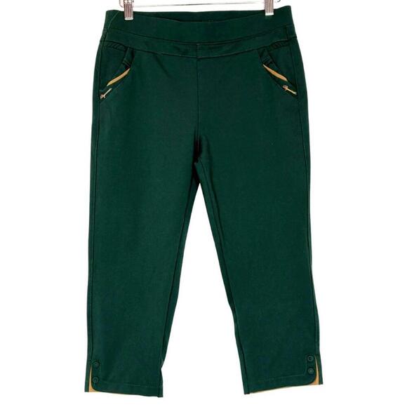 Hunter Green Equestrian Breeches Horse Back Riding Pants 32" Waist Side Pockets - Picture 1 of 8